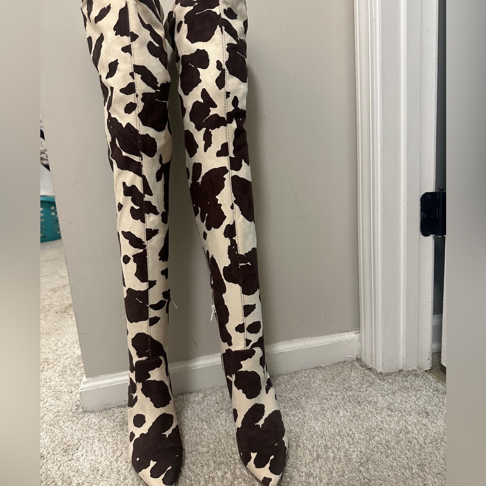 Steve Madden VAVA cow print boots